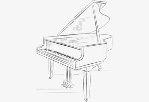 图标元素-钢琴键盘爵士乐素材